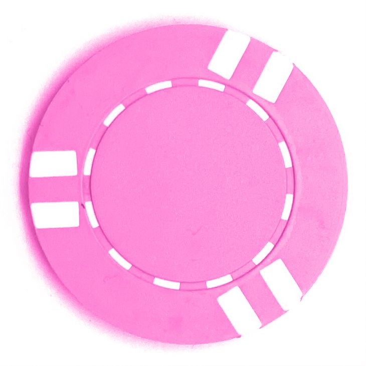Poker Chips: 6 Stripe, 8.5 Gram, Pink main image